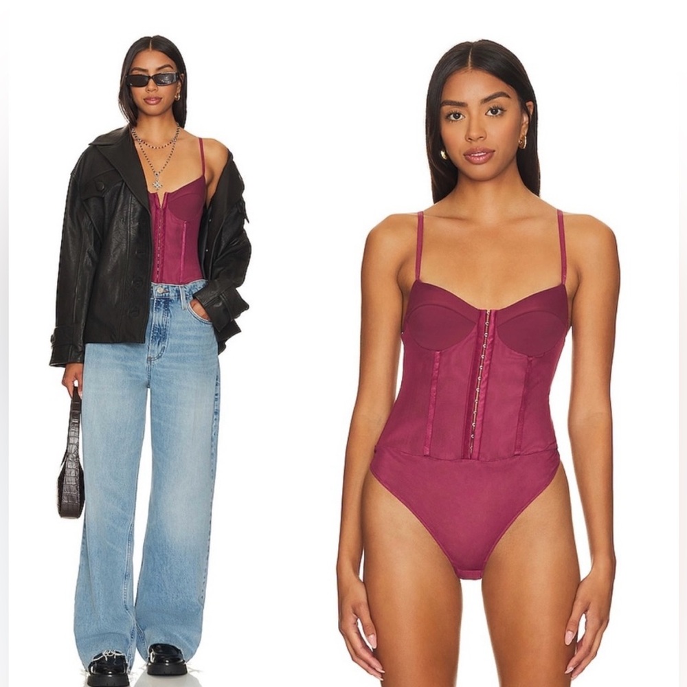 Intimately Free People Night Rhythm Corset Bodysuit